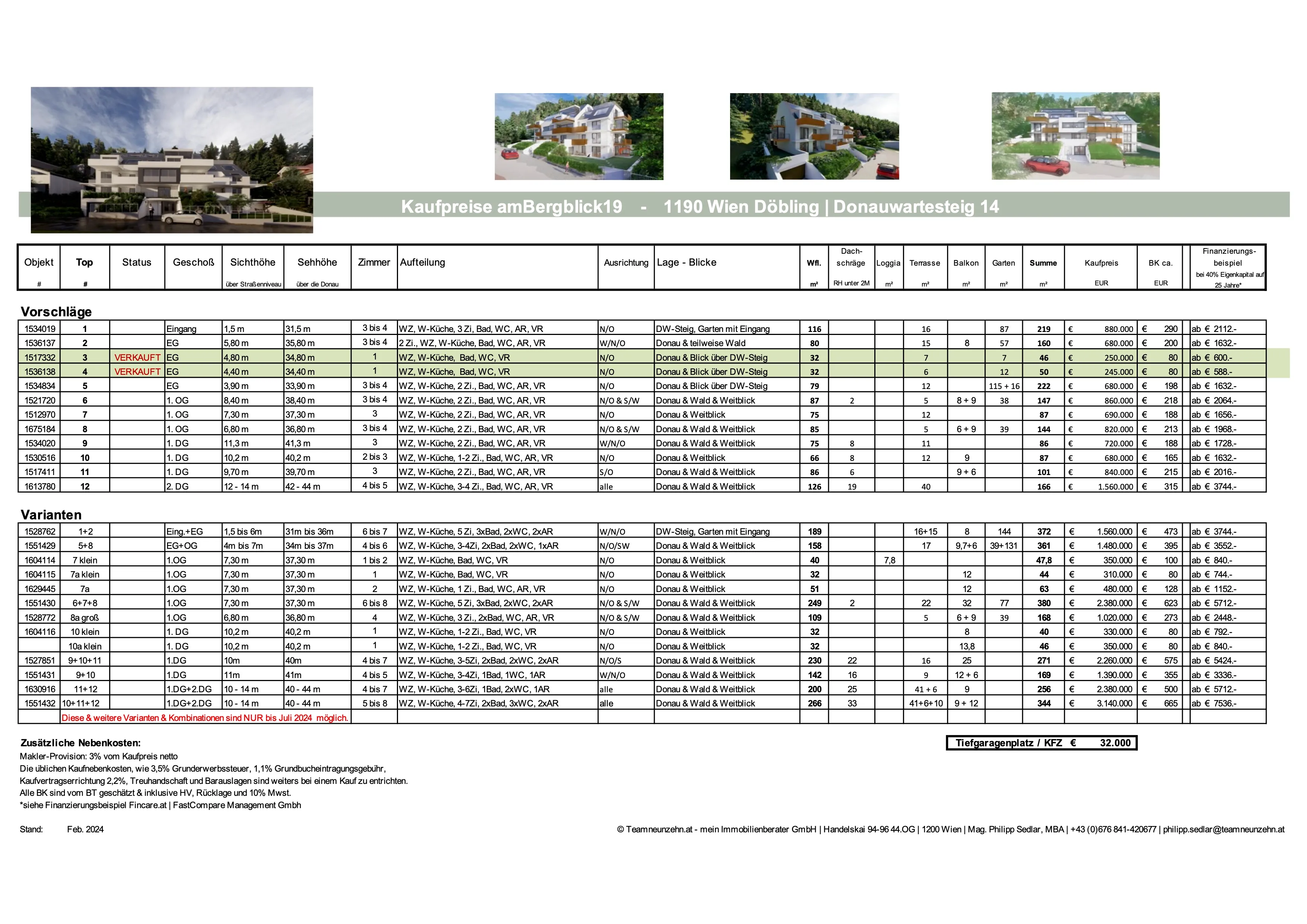 amBergblick19 Preisliste